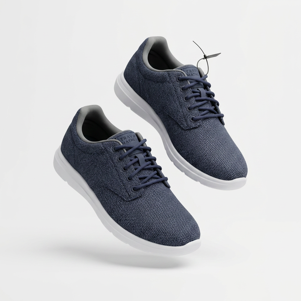 TravisMathew Daily II Knit Golf Shoes - Heather Mood Indigo