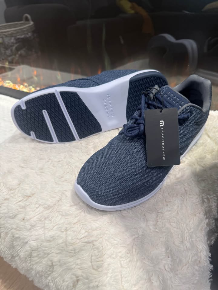 TravisMathew Daily II Knit Golf Shoes - Heather Mood Indigo